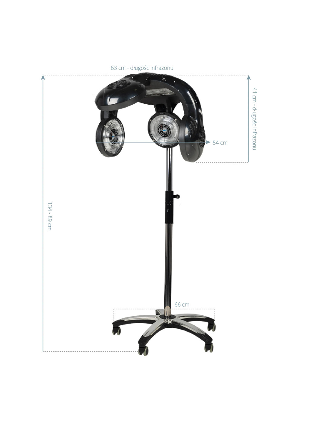 Casque Climazon Infrarouge sur Pied NOIR