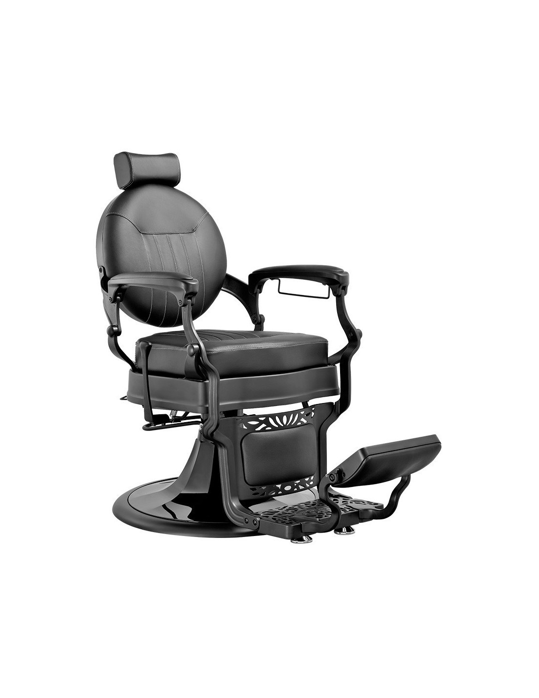 Fotel fryzjerski Syracuse Full Black – czarny design i profesjonalny komfort