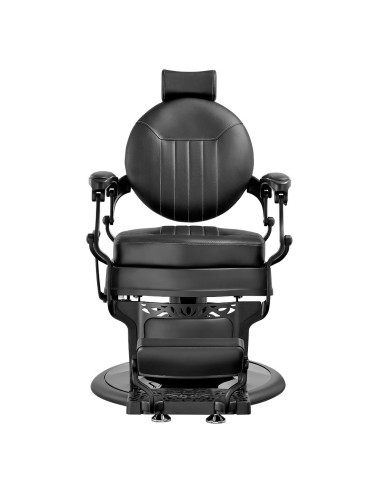 Poltrona da barbiere Syracuse Full Black: design nero e comfort professionale