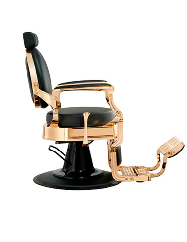 Sillón de barbero CICERO NEGRO ORO 