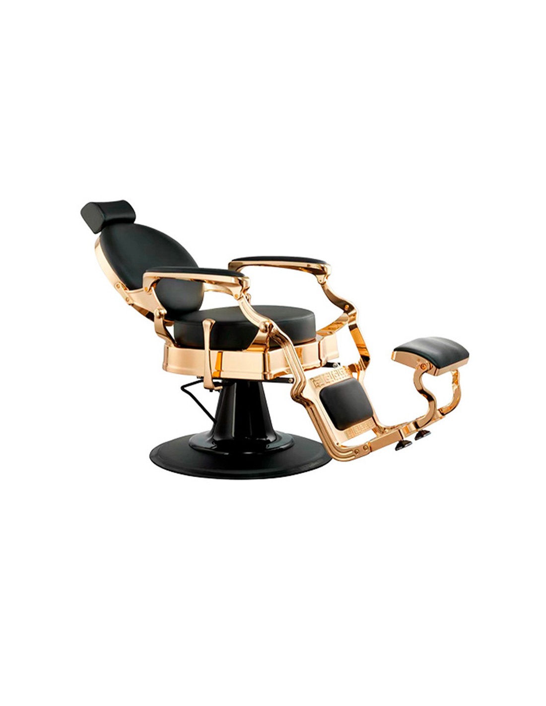 Sillón de barbero CICERO NEGRO ORO 