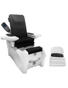 Pedispa OMEGA Black Luxury Chair – Shiatsu, Chromotherapy, Hydromassage Bath & Drain Pump