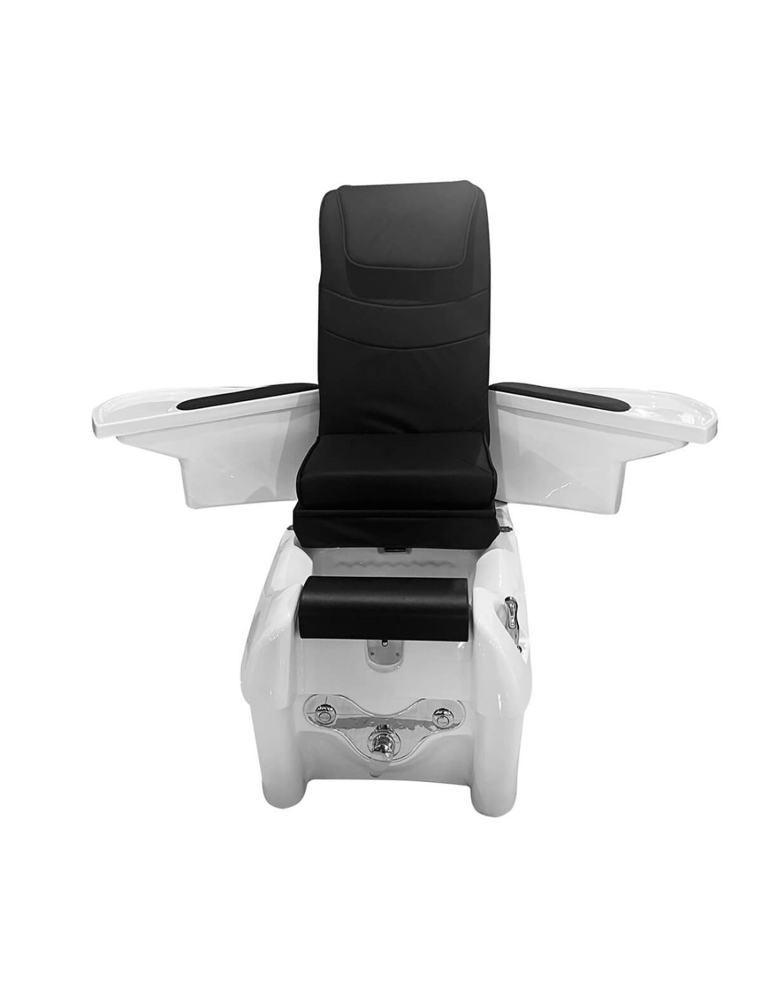 Sillón Pedispa OMEGA de lujo negro: Shiatsu, cromoterapia, bañera de hidromasaje y bomba de drenaje