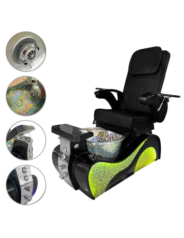 Cadeira de Spa Pédispa Ricci Massageadora Preto Diamond