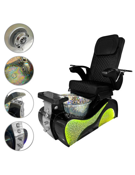 Cadeira de Spa Pédispa Ricci Massageadora Preto Diamond