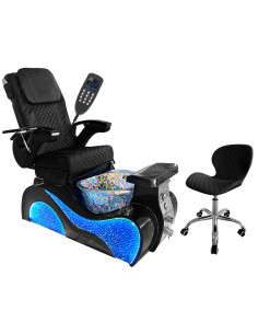 Fauteuil Spa Pédispa Ricci Massant Noir Diamond
