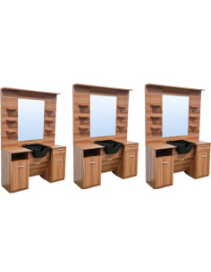 Lot 3 poste barber meuble barbier shop arizona v1