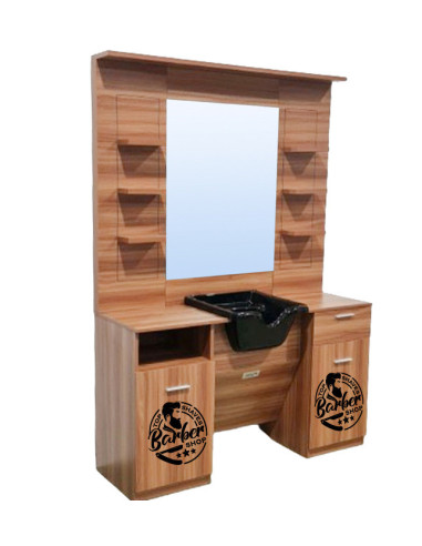 LOT 3 Poste Barber - Meuble barbier shop V3 BL