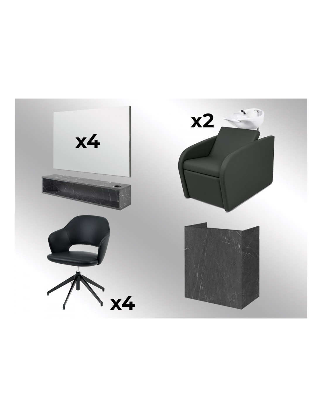 Pack salon de coiffure STONE EDGE