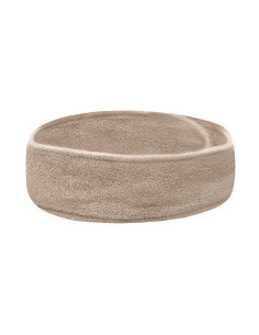 Beigefarbenes Frottee-Stirnband