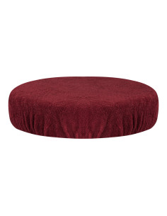 Terry cloth cover for burgundy stool