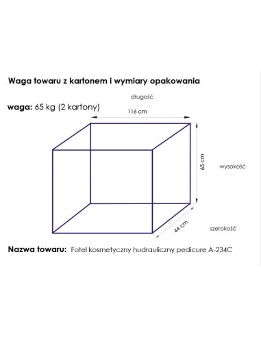 Fotel kosmetyczny hyd. A 234C pedi biały 