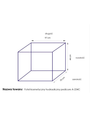 Fotel kosmetyczny hyd. A 234C pedi biały 