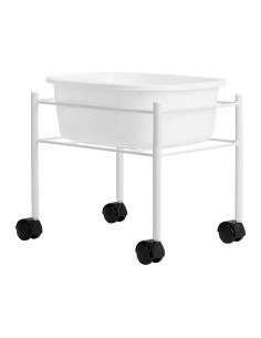White pedicure foot bath basins, straight