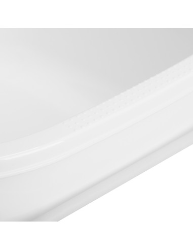 Brodzik do pedicure biały prosty 