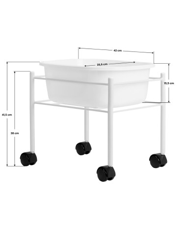 Brodzik do pedicure biały prosty 