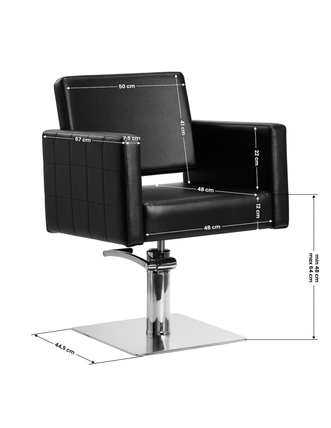 Gabbiano Ankara Black Hairdressing Chair {attributes}