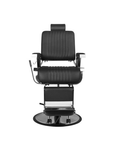 Cadeira de barbeiro profissional vintage de aço – estilo industrial e resistência do aço inoxidável