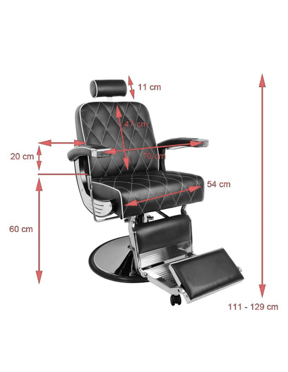 Imperial Black Barber Chair – Profesjonalny design i nowoczesna elegancja