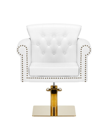  Chaise de coiffure gabbiano berlin, or et blanc 