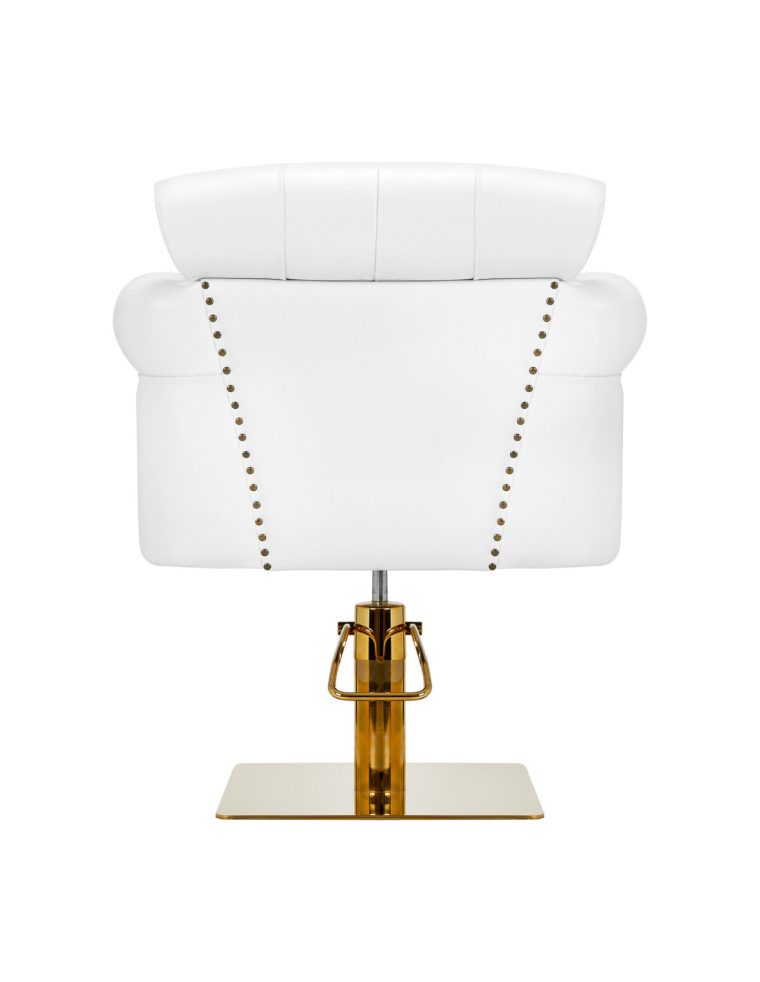 Gabbiano Berlin hairdressing chair, gold and white {attributes}