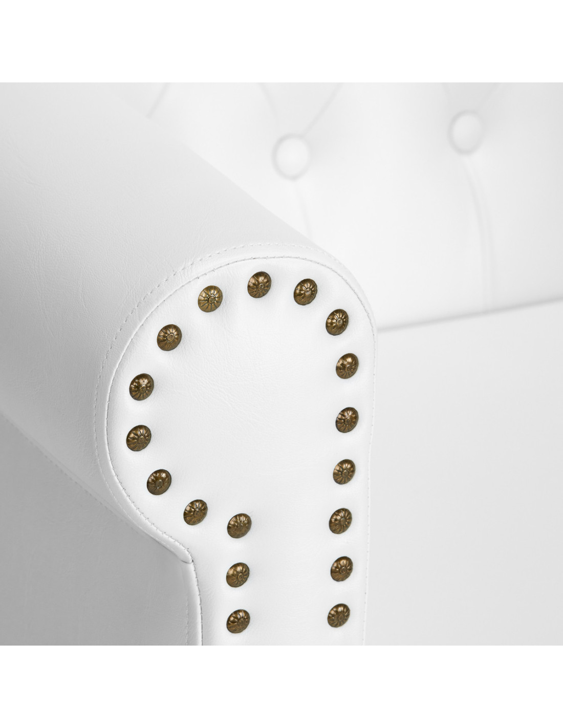 Gabbiano Berlin hairdressing chair, gold and white {attributes}