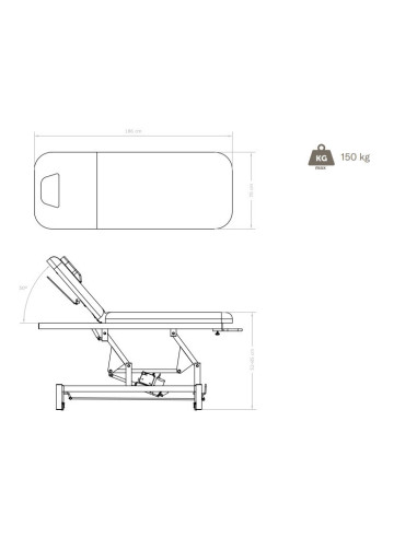 Camilla de masaje HZ-3684A Camilla de masaje BEA White