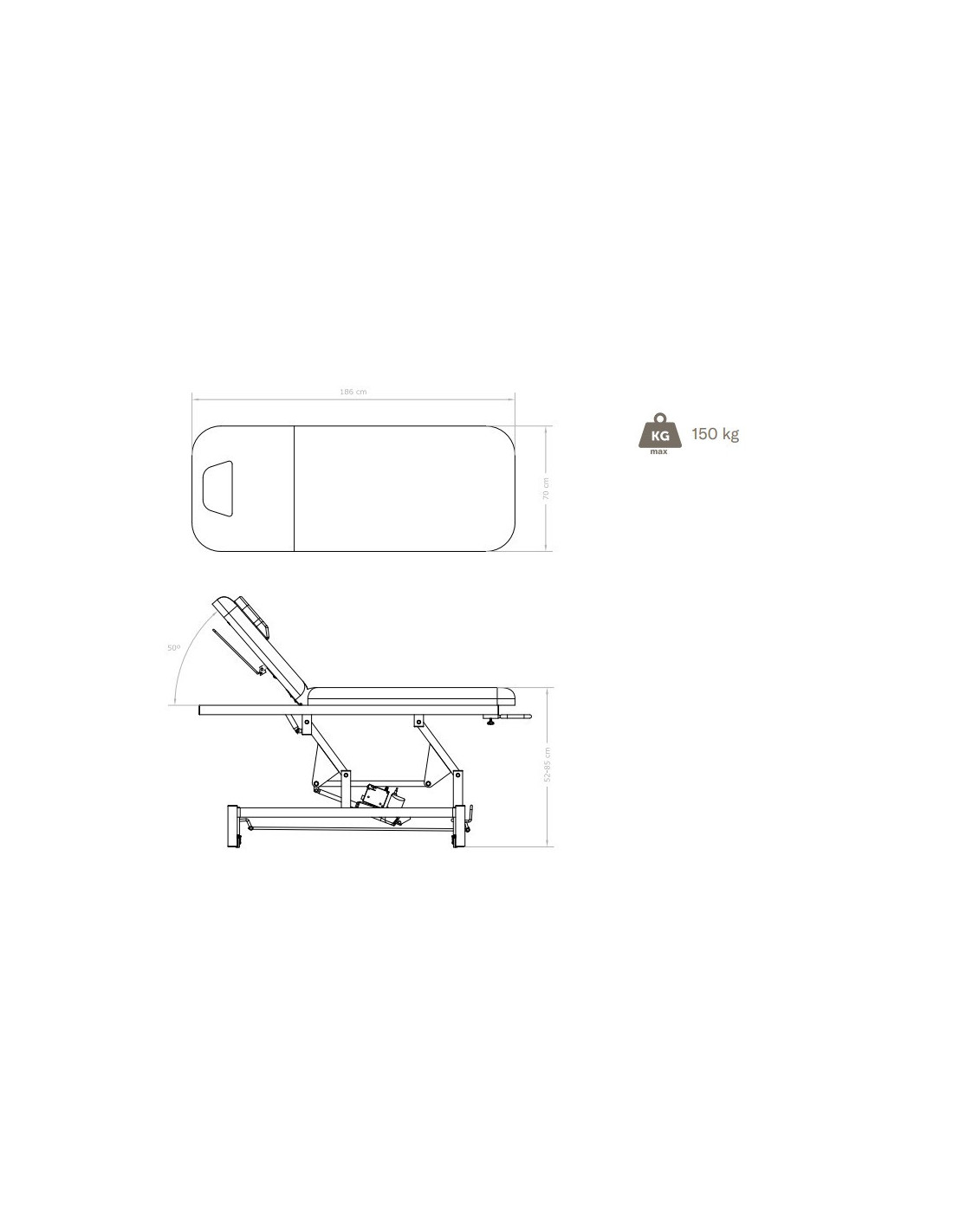 Massage Table HZ-3684A Massage Table BEA White
