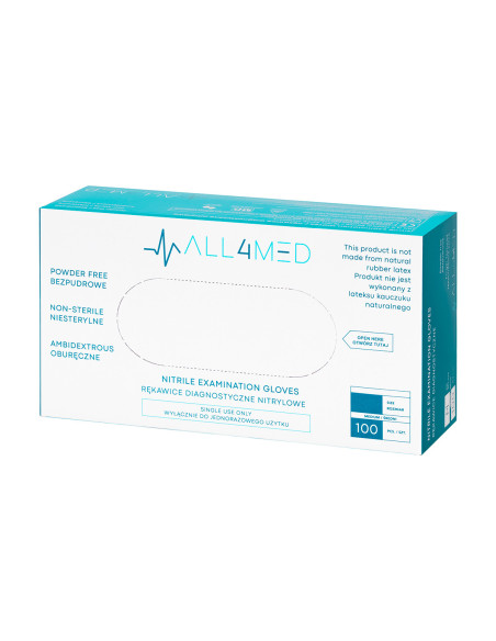 All4med jednorazowe rękawice diagnostyczne nitrylowe czarne S 10 x100szt 