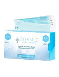 Sacs autoclavables all4med 90 mm x 135 mm 200 pcs.