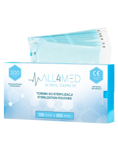 all4med autoclave sterilization bags 135 mm x 250 mm 200 pcs.