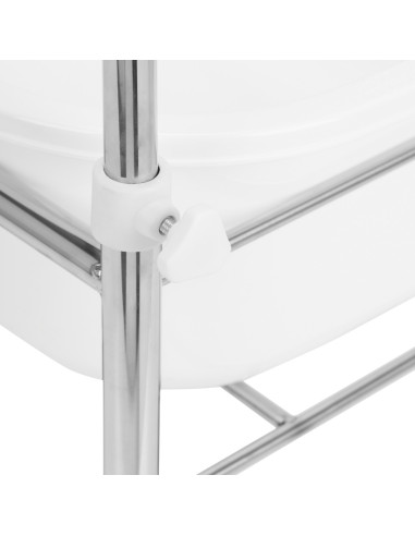 Brodzik do pedicure na kółkach chrom 