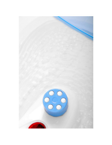 Zestaw brodzik do pedicure na kółkach chrom + masażer do stóp masażer z podtrzymaniem temp. AM-506A 