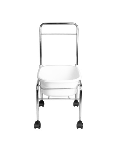 Zestaw brodzik do pedicure na kółkach chrom + masażer do stóp masażer z podtrzymaniem temp. AM-506A 