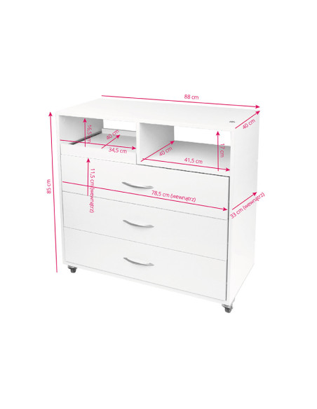 Unidad pomocnik podologiczny Y-200 biały 