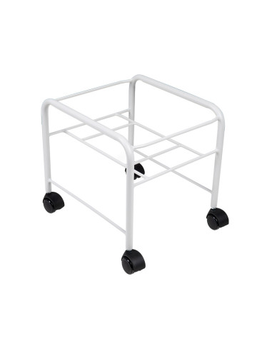 Brodzik do pedicure prosty z kółkami biały 