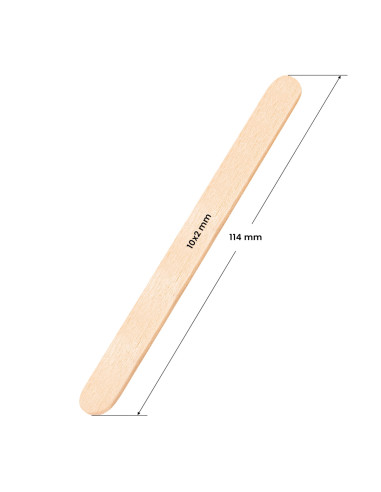 Szpatułka drewniana średnia 114 x 10 x 2 mm - 100 sztuk 