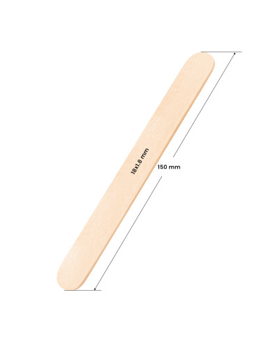 Szpatułka drewniana duża 150x18x1.8 mm - 150 sztuk 