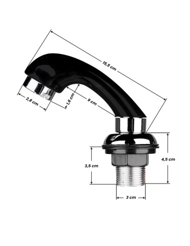 Słuchawka do myjni fryzjerskiej czarna S03 