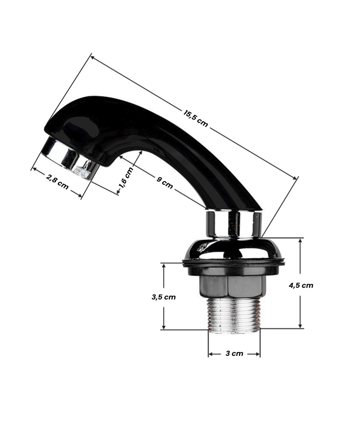 Słuchawka do myjni frizjerskiej czarna S03 