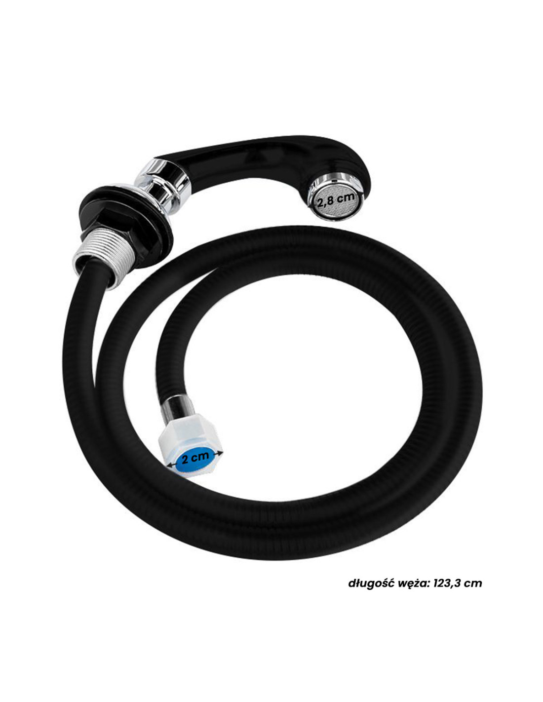 Słuchhawka do myjni frizjerskiej czarna S03 