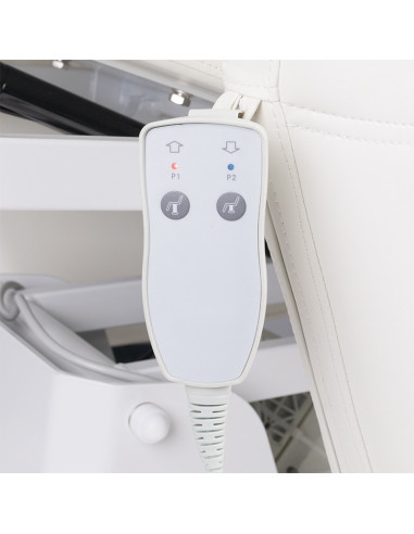 Fotel zabiegowy do rzęs Ivette profissional elektryczny biały 