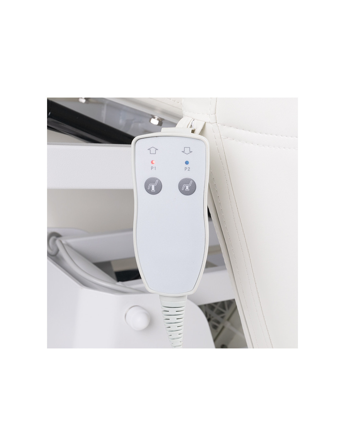 Fotel zabiegowy do rzęs Ivette professional elektryczny biały 