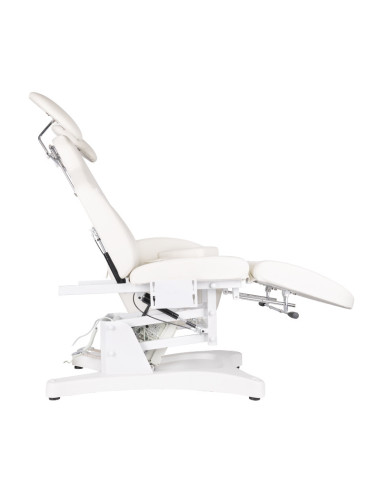 Fotel zabiegowy do rzęs Ivette professional elektryczny biały 