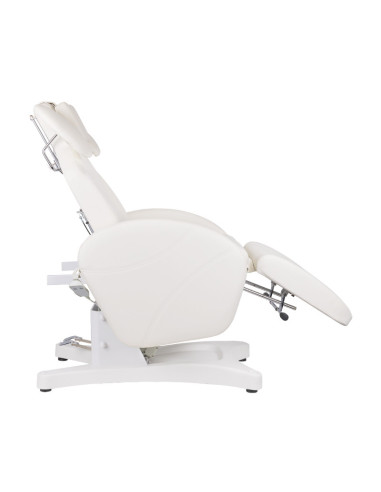 Fotel zabiegowy do rzęs Ivette profissional elektryczny biały 