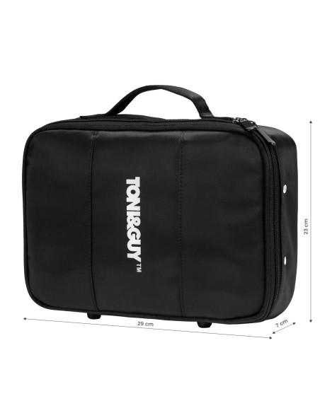 Kuferek fryzjerski barberski czarny materiał 