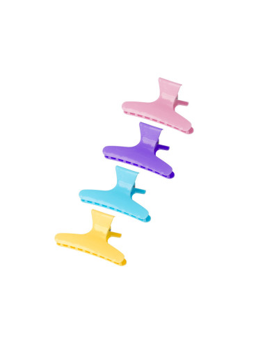 Klamry fryzjerskie do włosów kraby E-47 12 szt, 8,2 cm mix color 