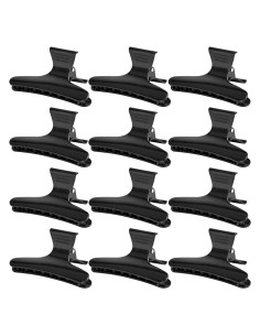 Hair Crab Hair Clips e-49 12 pcs Black.