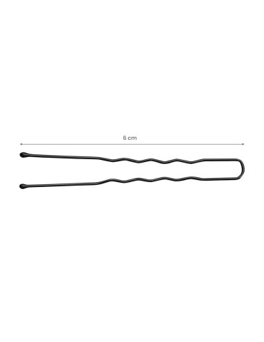 Kokówki fryzjerskie do włosów E-65 300 szt. 6 cm czarne 