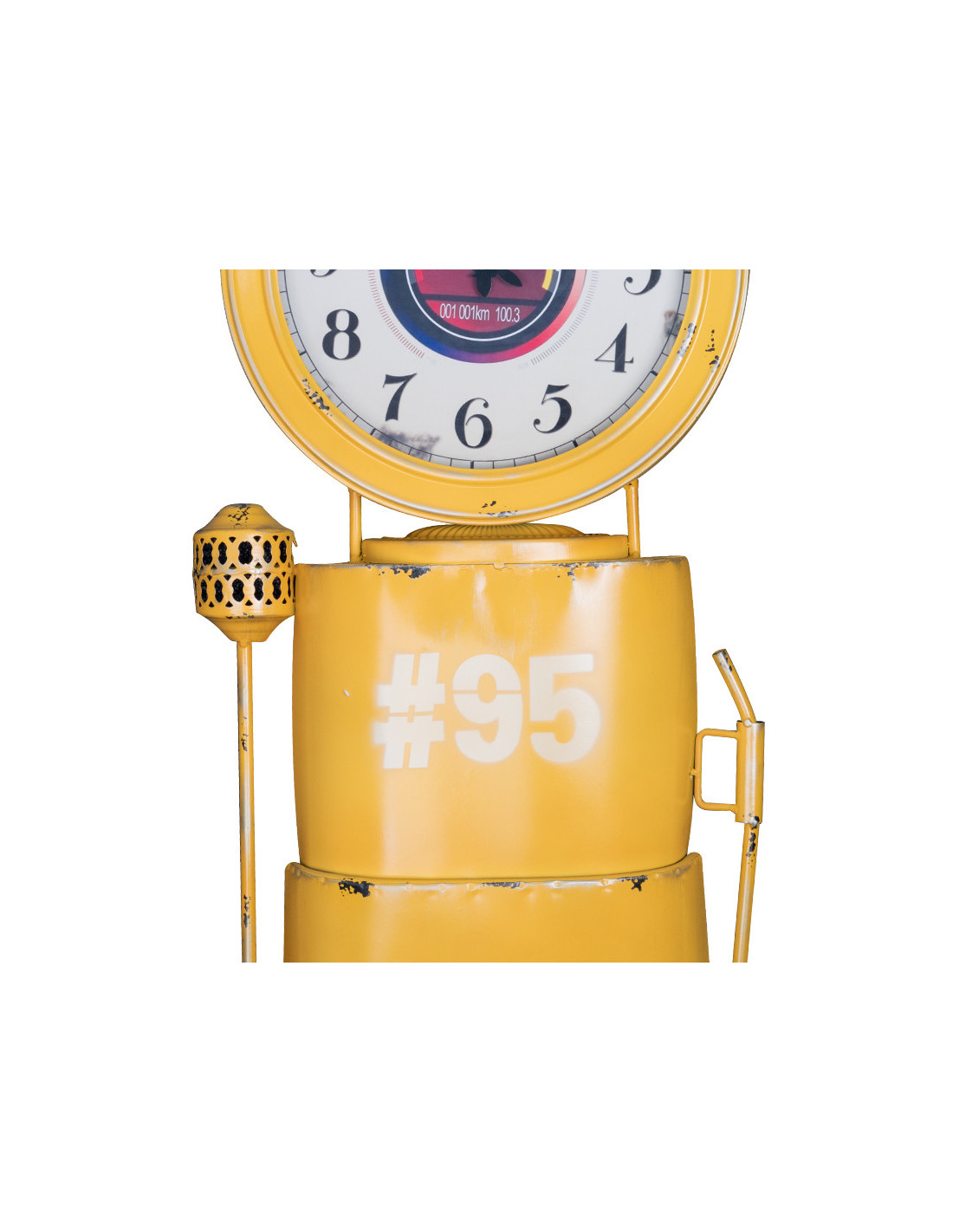 Zegar dekoracja dystrybutor żółty 